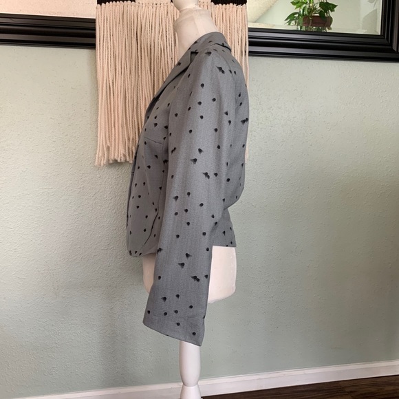 AKRIS Punto gray dotted wool blend jacket - Picture 4 of 10
